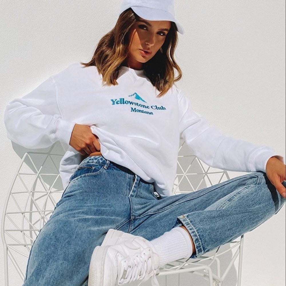 By Dyln Harlow Mom Jeans Blue
